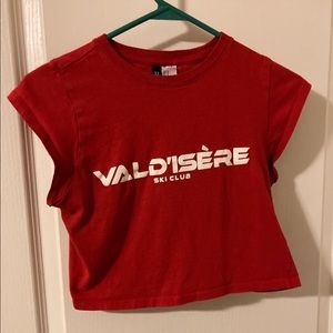 H&M red crop top